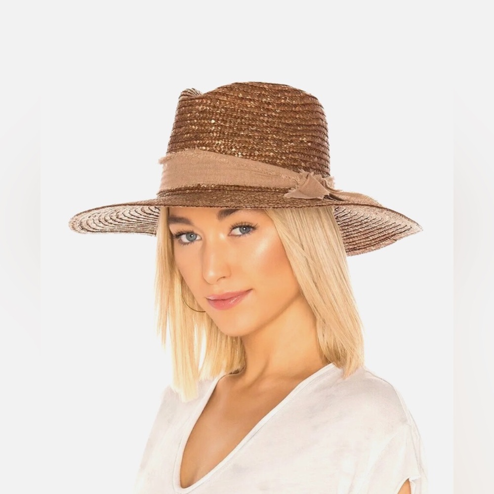 ALE by Alessandra Sun Hat Solange Bronze UPF 50+ Milan Straw Adjustable Packable